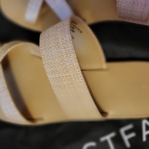 Natural, textured sandals. Women's size 8.5. Never worn.